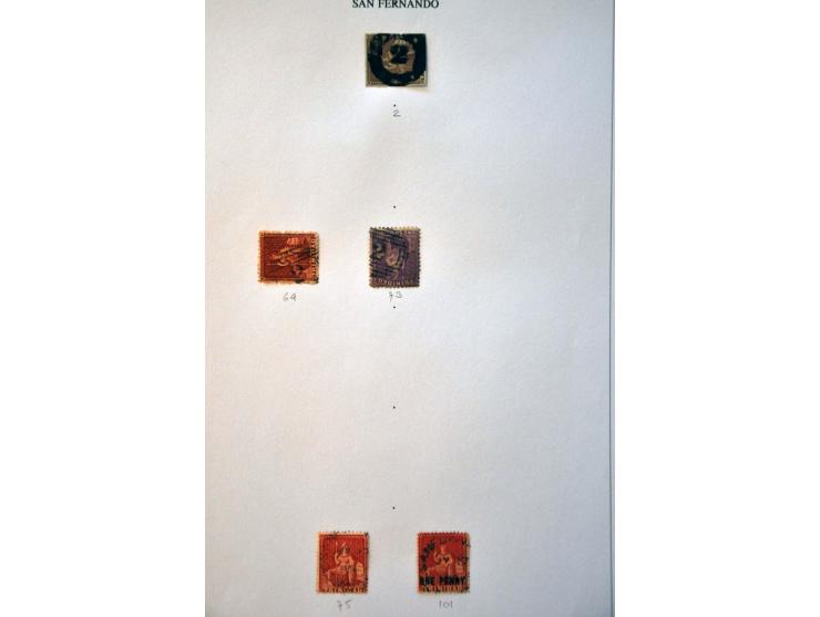 en Trinidad mooie stempelcollectie (postmarks) ruim 440 ex. met betere ex. en mooie afdrukken mooi opgezet in ringband