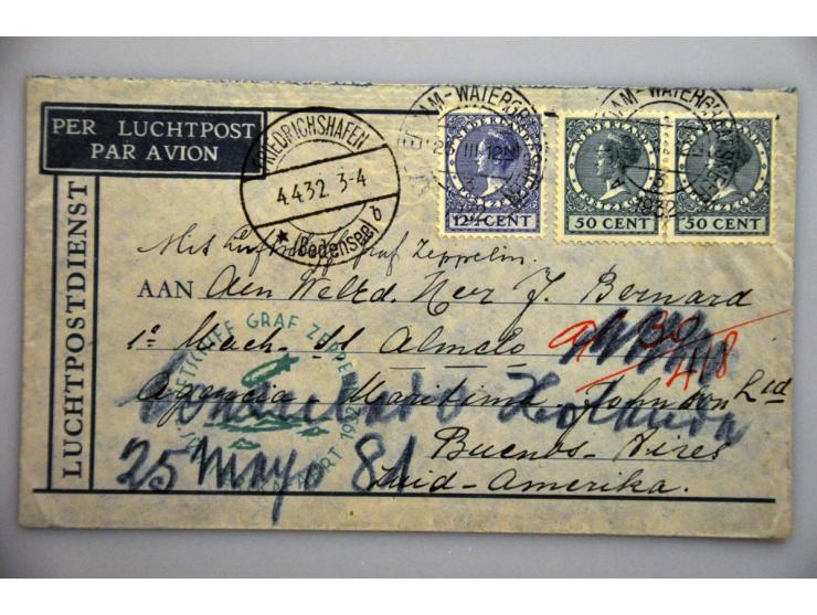 Verdragstatenpost 2e Südamerikafahrt. Commerciële envelop van Amsterdam-Watergraafsmeer 26-3-1932 naar Buenos Aires (Sieger n