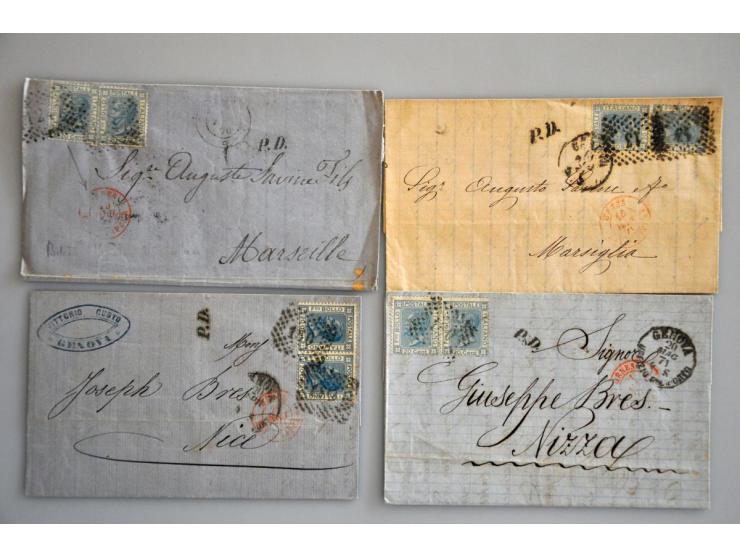 tot ca. 1875, ca. 200 poststukken w.b. voorfilatelie, buitenlandse bestemmingen, iets oude staten, betere frankeringen etc. i