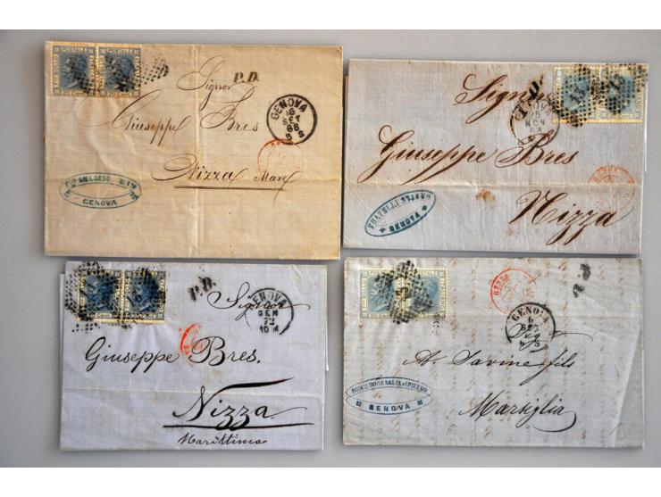 tot ca. 1875, ca. 200 poststukken w.b. voorfilatelie, buitenlandse bestemmingen, iets oude staten, betere frankeringen etc. i