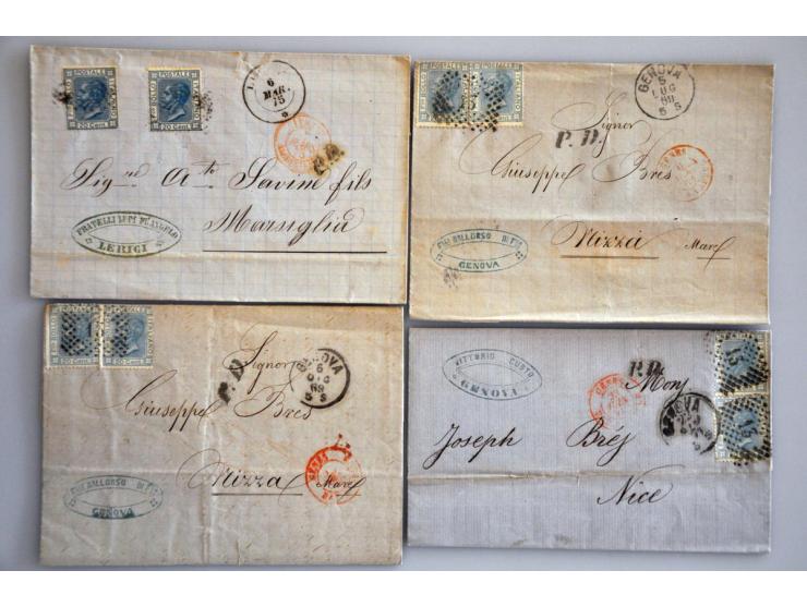 tot ca. 1875, ca. 200 poststukken w.b. voorfilatelie, buitenlandse bestemmingen, iets oude staten, betere frankeringen etc. i
