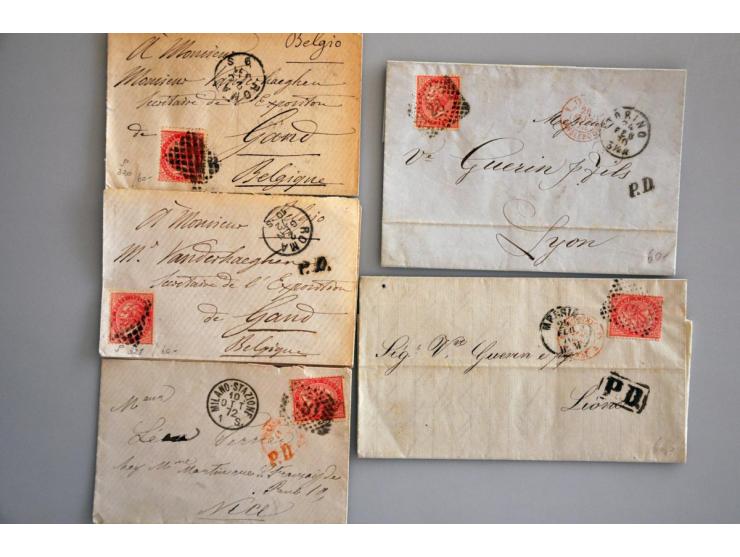 tot ca. 1875, ca. 200 poststukken w.b. voorfilatelie, buitenlandse bestemmingen, iets oude staten, betere frankeringen etc. i