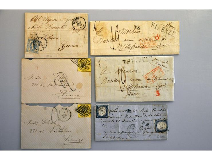tot ca. 1875, ca. 200 poststukken w.b. voorfilatelie, buitenlandse bestemmingen, iets oude staten, betere frankeringen etc. i