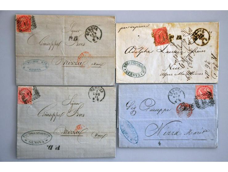 tot ca. 1875, ca. 200 poststukken w.b. voorfilatelie, buitenlandse bestemmingen, iets oude staten, betere frankeringen etc. i