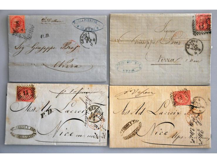 tot ca. 1875, ca. 200 poststukken w.b. voorfilatelie, buitenlandse bestemmingen, iets oude staten, betere frankeringen etc. i
