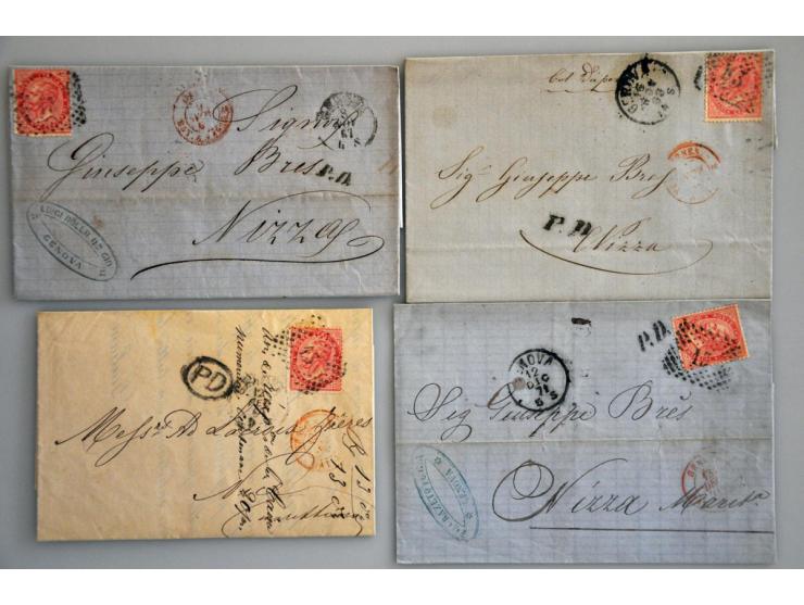 tot ca. 1875, ca. 200 poststukken w.b. voorfilatelie, buitenlandse bestemmingen, iets oude staten, betere frankeringen etc. i