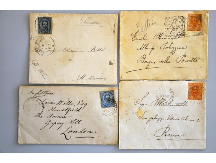 tot ca. 1875, ca. 200 poststukken w.b. voorfilatelie, buitenlandse bestemmingen, iets oude staten, betere frankeringen etc. i