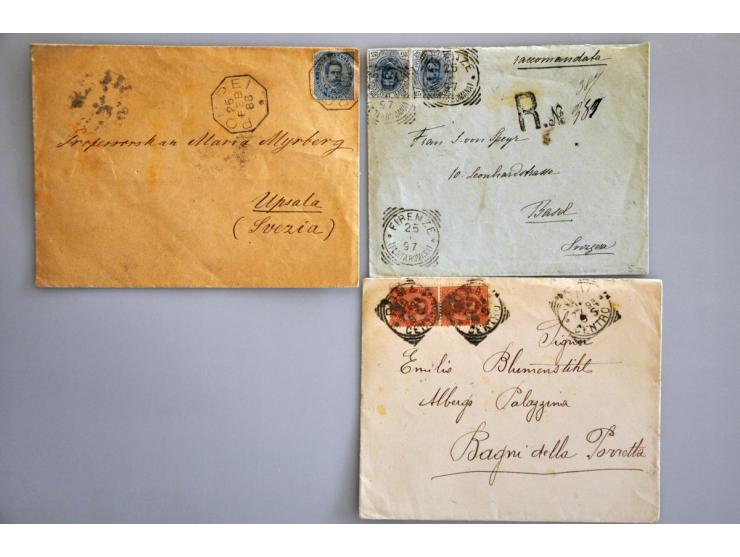tot ca. 1875, ca. 200 poststukken w.b. voorfilatelie, buitenlandse bestemmingen, iets oude staten, betere frankeringen etc. i