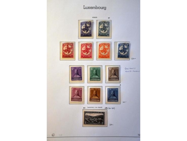 collectie 1852-2006 met betere ex. en series in Leuchtturm en blanco Davo album