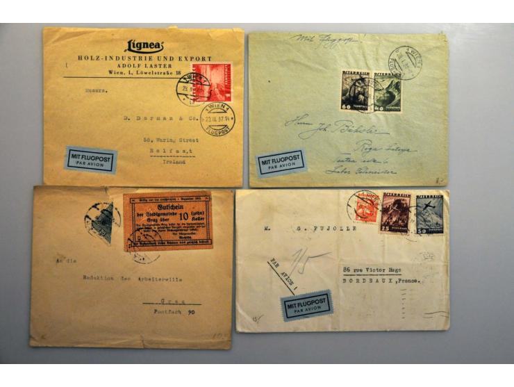 post(waarde)stukken, ca. 400 ex. w.b. veel beter materiaal, Lombardije & Venetië, Levant, Bosnië-Herzegowina  etc. in archief