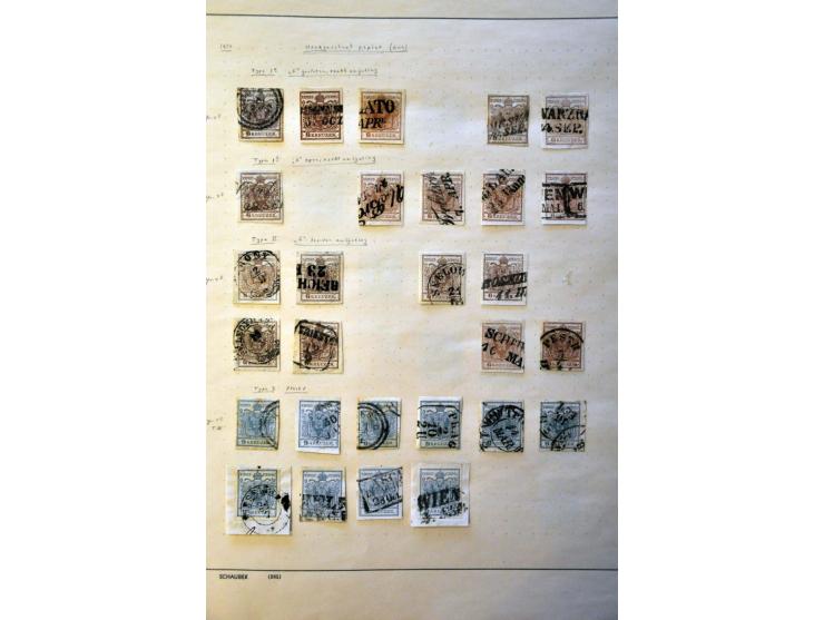 collectie klassiek deels gespecialiseerd w.b. stempels in blanco album