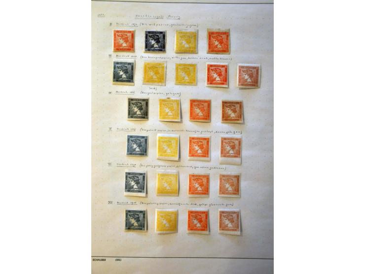collectie klassiek deels gespecialiseerd w.b. stempels in blanco album