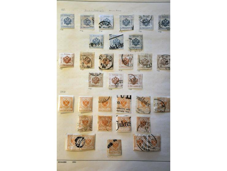 collectie klassiek deels gespecialiseerd w.b. stempels in blanco album