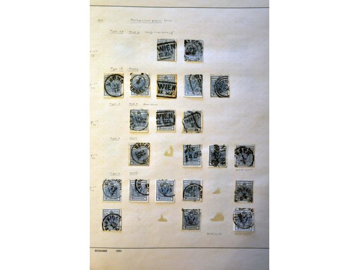 collectie klassiek deels gespecialiseerd w.b. stempels in blanco album