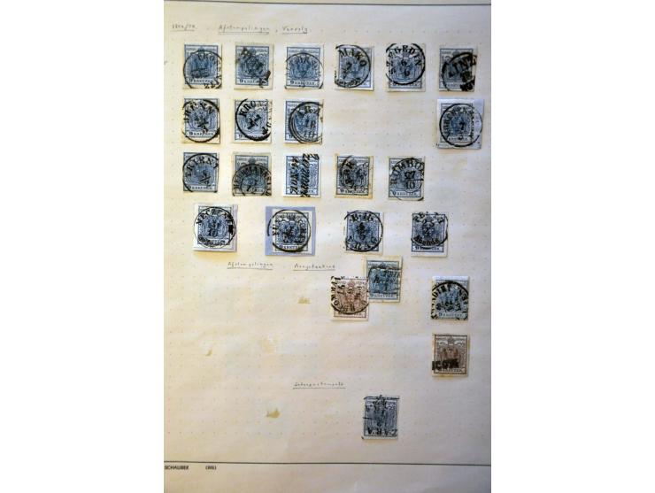 collectie klassiek deels gespecialiseerd w.b. stempels in blanco album