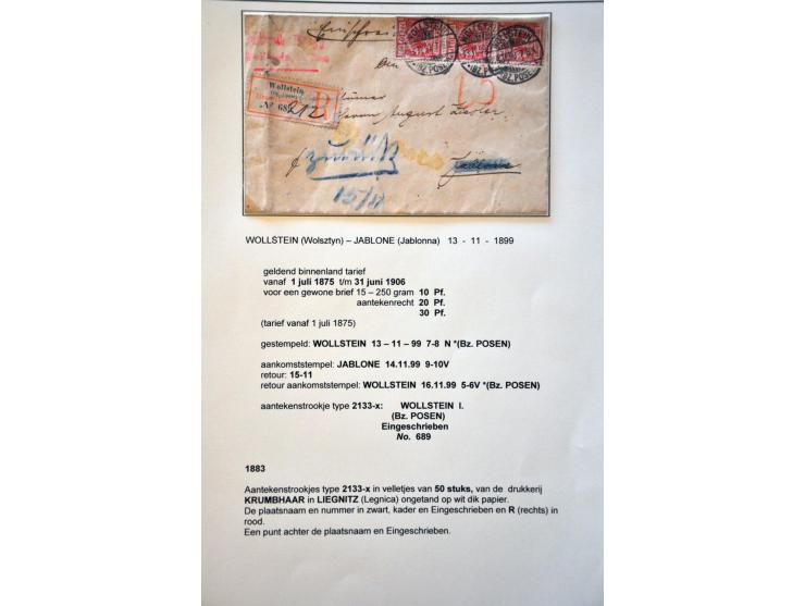 collectie posthistorie 1818 - 1950 w.b. bezetting Pruissen, Rusland, Duitsland en Rusland meer dan 500 poststukken in 9 bande