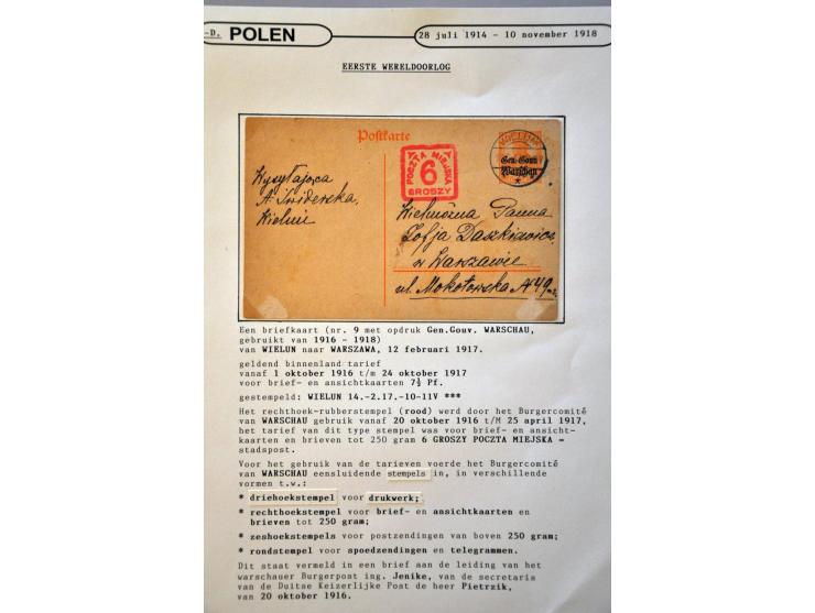 collectie posthistorie 1818 - 1950 w.b. bezetting Pruissen, Rusland, Duitsland en Rusland meer dan 500 poststukken in 9 bande