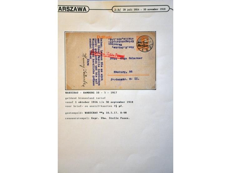 collectie posthistorie 1818 - 1950 w.b. bezetting Pruissen, Rusland, Duitsland en Rusland meer dan 500 poststukken in 9 bande