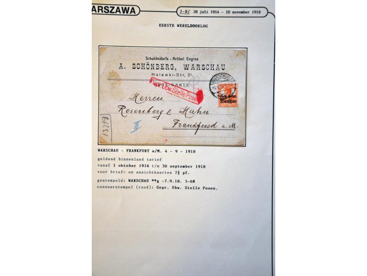 collectie posthistorie 1818 - 1950 w.b. bezetting Pruissen, Rusland, Duitsland en Rusland meer dan 500 poststukken in 9 bande