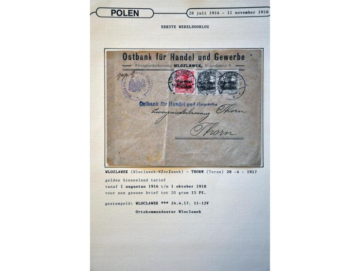 collectie posthistorie 1818 - 1950 w.b. bezetting Pruissen, Rusland, Duitsland en Rusland meer dan 500 poststukken in 9 bande