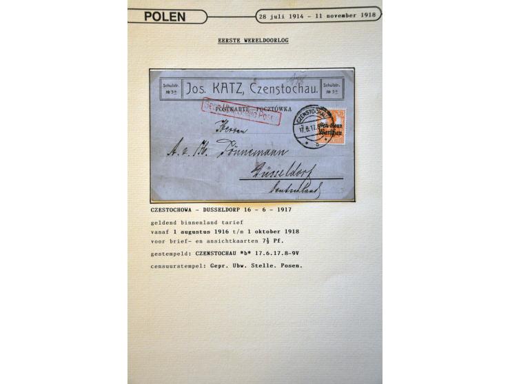 collectie posthistorie 1818 - 1950 w.b. bezetting Pruissen, Rusland, Duitsland en Rusland meer dan 500 poststukken in 9 bande