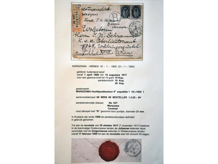 collectie posthistorie 1818 - 1950 w.b. bezetting Pruissen, Rusland, Duitsland en Rusland meer dan 500 poststukken in 9 bande