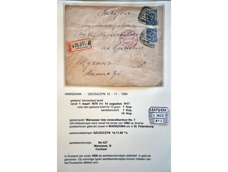 collectie posthistorie 1818 - 1950 w.b. bezetting Pruissen, Rusland, Duitsland en Rusland meer dan 500 poststukken in 9 bande