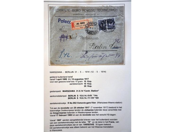 collectie posthistorie 1818 - 1950 w.b. bezetting Pruissen, Rusland, Duitsland en Rusland meer dan 500 poststukken in 9 bande