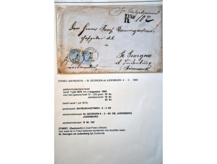 collectie posthistorie 1818 - 1950 w.b. bezetting Pruissen, Rusland, Duitsland en Rusland meer dan 500 poststukken in 9 bande