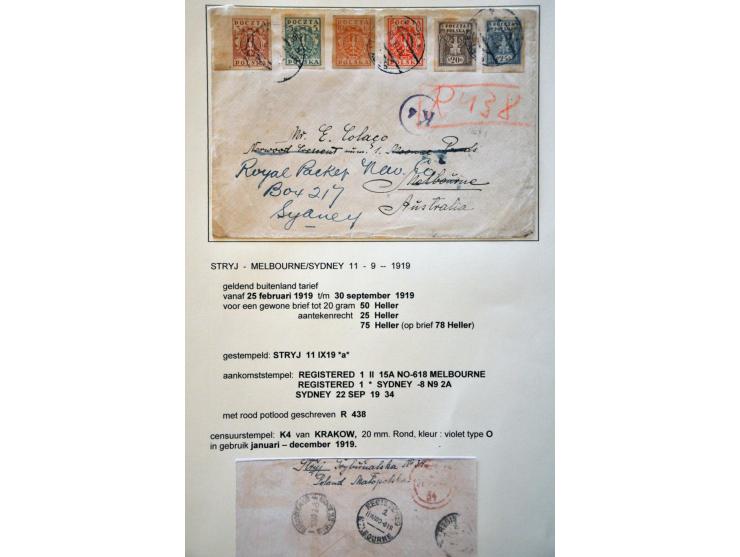 collectie posthistorie 1818 - 1950 w.b. bezetting Pruissen, Rusland, Duitsland en Rusland meer dan 500 poststukken in 9 bande