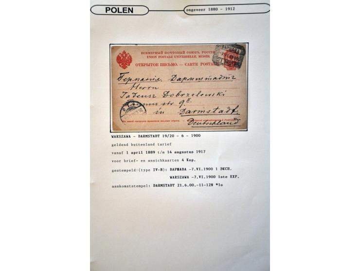 collectie posthistorie 1818 - 1950 w.b. bezetting Pruissen, Rusland, Duitsland en Rusland meer dan 500 poststukken in 9 bande