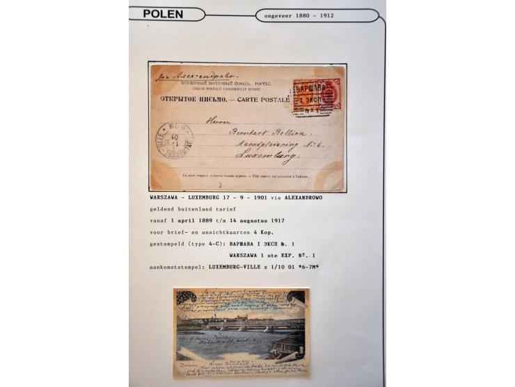 collectie posthistorie 1818 - 1950 w.b. bezetting Pruissen, Rusland, Duitsland en Rusland meer dan 500 poststukken in 9 bande