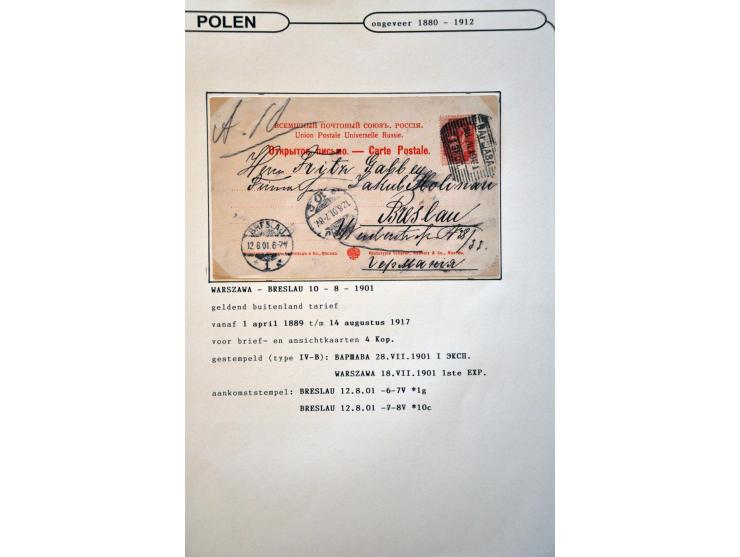 collectie posthistorie 1818 - 1950 w.b. bezetting Pruissen, Rusland, Duitsland en Rusland meer dan 500 poststukken in 9 bande