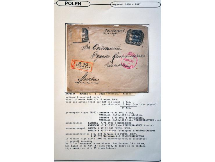 collectie posthistorie 1818 - 1950 w.b. bezetting Pruissen, Rusland, Duitsland en Rusland meer dan 500 poststukken in 9 bande