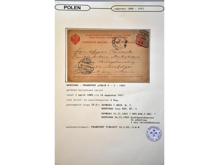 collectie posthistorie 1818 - 1950 w.b. bezetting Pruissen, Rusland, Duitsland en Rusland meer dan 500 poststukken in 9 bande