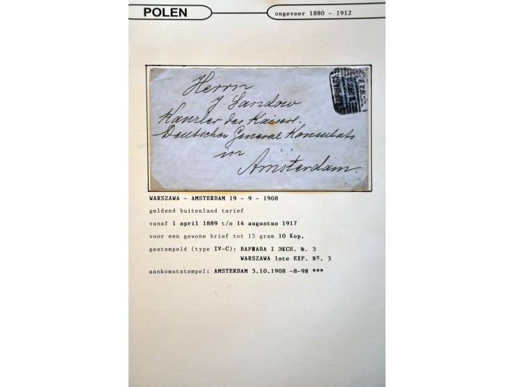 collectie posthistorie 1818 - 1950 w.b. bezetting Pruissen, Rusland, Duitsland en Rusland meer dan 500 poststukken in 9 bande