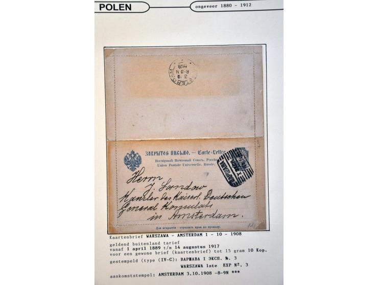 collectie posthistorie 1818 - 1950 w.b. bezetting Pruissen, Rusland, Duitsland en Rusland meer dan 500 poststukken in 9 bande