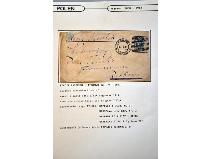 collectie posthistorie 1818 - 1950 w.b. bezetting Pruissen, Rusland, Duitsland en Rusland meer dan 500 poststukken in 9 bande