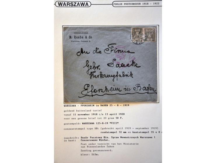 collectie posthistorie 1818 - 1950 w.b. bezetting Pruissen, Rusland, Duitsland en Rusland meer dan 500 poststukken in 9 bande