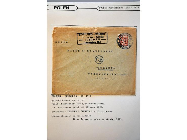 collectie posthistorie 1818 - 1950 w.b. bezetting Pruissen, Rusland, Duitsland en Rusland meer dan 500 poststukken in 9 bande