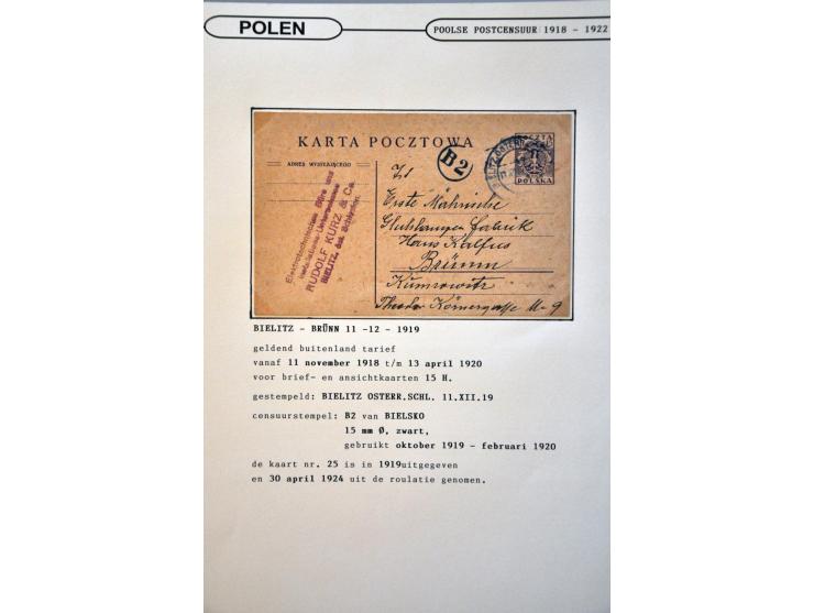 collectie posthistorie 1818 - 1950 w.b. bezetting Pruissen, Rusland, Duitsland en Rusland meer dan 500 poststukken in 9 bande
