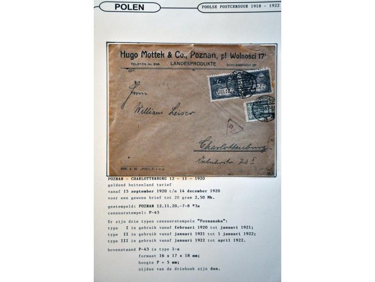 collectie posthistorie 1818 - 1950 w.b. bezetting Pruissen, Rusland, Duitsland en Rusland meer dan 500 poststukken in 9 bande