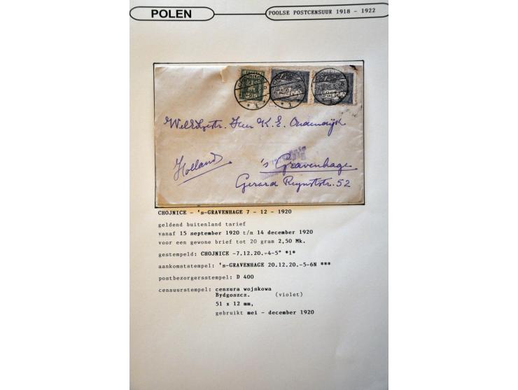 collectie posthistorie 1818 - 1950 w.b. bezetting Pruissen, Rusland, Duitsland en Rusland meer dan 500 poststukken in 9 bande
