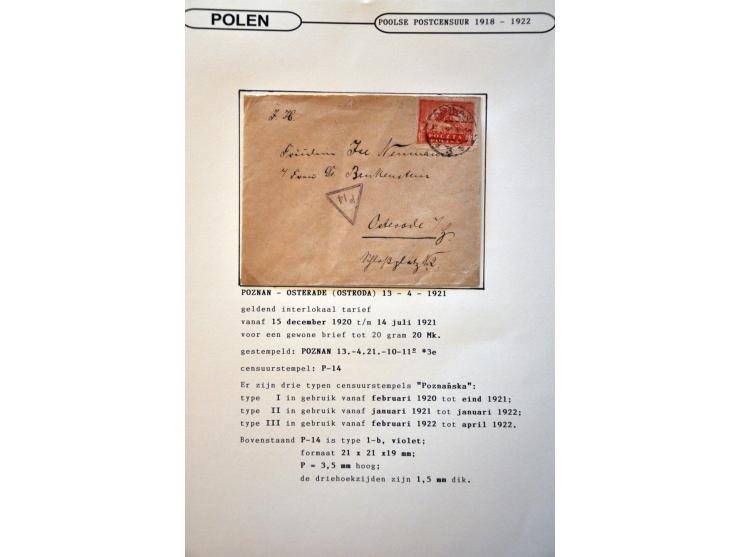 collectie posthistorie 1818 - 1950 w.b. bezetting Pruissen, Rusland, Duitsland en Rusland meer dan 500 poststukken in 9 bande