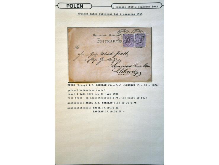 collectie posthistorie 1818 - 1950 w.b. bezetting Pruissen, Rusland, Duitsland en Rusland meer dan 500 poststukken in 9 bande