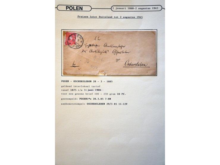 collectie posthistorie 1818 - 1950 w.b. bezetting Pruissen, Rusland, Duitsland en Rusland meer dan 500 poststukken in 9 bande