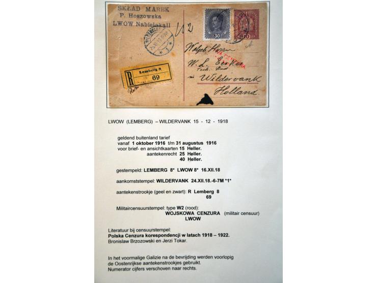 collectie posthistorie 1818 - 1950 w.b. bezetting Pruissen, Rusland, Duitsland en Rusland meer dan 500 poststukken in 9 bande