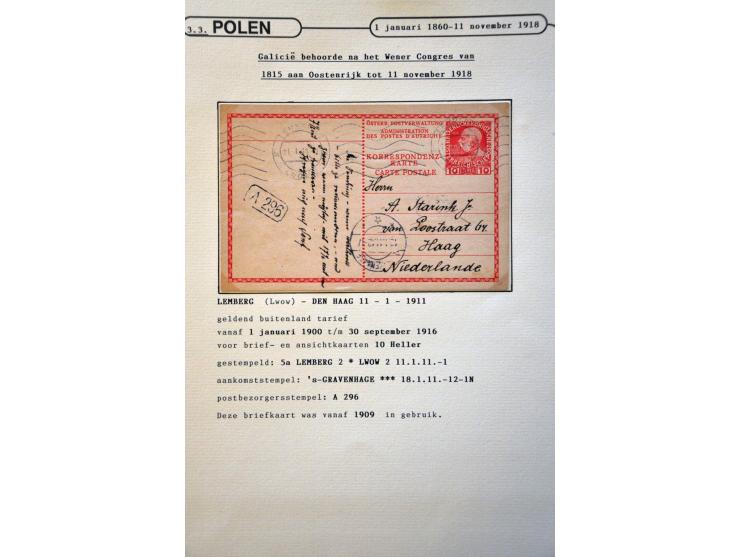 collectie posthistorie 1818 - 1950 w.b. bezetting Pruissen, Rusland, Duitsland en Rusland meer dan 500 poststukken in 9 bande
