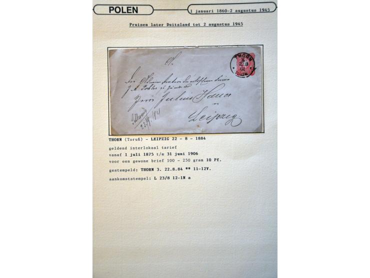 collectie posthistorie 1818 - 1950 w.b. bezetting Pruissen, Rusland, Duitsland en Rusland meer dan 500 poststukken in 9 bande