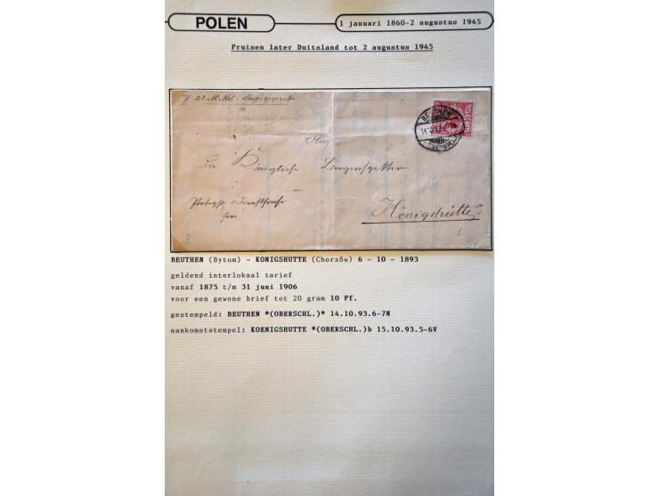 collectie posthistorie 1818 - 1950 w.b. bezetting Pruissen, Rusland, Duitsland en Rusland meer dan 500 poststukken in 9 bande
